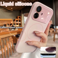 Liquid Silicone Antifouling Magnetic Case Camera control buttons Camera Lens Protection Casing For i