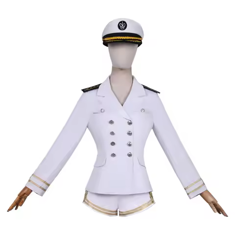 2026 Women Stage Cosplay Costume Korea White Sailor Navy Uniform Group Performance Jang Wonyoung Cos