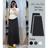 ( OPEN SALE DEAL ) A-Line Midi Skirt in Rabbit Fur Wool Fabric, Length 88 - 95cm, Back Split, Easy t