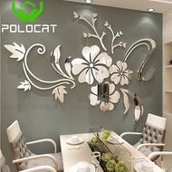 Polocat Acrylic Wall Sticker Mirror Vine Creative Flower 3d Mirror Wall Sticker Diy Mobile Home Room Decoration Mirror Wall Sticker