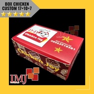 CUSTOM FRIED CHICKEN BOX 17x10x7 CUSTOM CRISPY CHICKEN CARDBOARD 17/10/7 CUSTOM CRISPY CHICKEN BOX