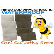 Hindu God Vinyl Sticker WATERPROOF For Helmet, Car Windows Vinayagar, Muniswarar, Madurai Veeran, Ha