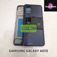 CESSING HAUSING FULLSET FRAME LCD SAMSUNG A02S BACKDOOR BACKCOVER + BONE FRAME LCD ORIGINAL
