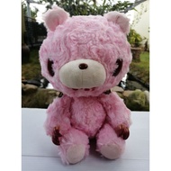 Super Cute RARE Genuine Anime - GLOOMY BEAR – Soft Pink, BROWN Eyes & Buttons Long Fur Ver. Sitting 