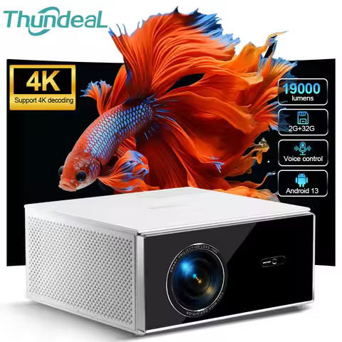 ThundeaL Portable Projector TDA7W Android 13 WiFi for 2K 4K Full HD 1080P 3D Projetor Home Cinema Vi
