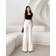[Marveile] Ruel Cutbray Highwaist Pants / Flarecelana cutbray Wanita (SEAMLESS & SLIM CUT)