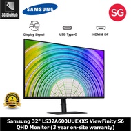 Samsung 32" QHD Monitor with IPS panel and USB type-C - LS32A600UUEXXS ( 3 year on-site warranty )