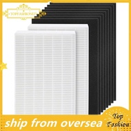 [TopFashion] 2 True HEPA Filter Replacement Suitable for Honeywell HPA100 Air Purifier, Plus 8 Precut Activated Carbon Pre Filters