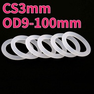 O-ring gasket CS3mm*OD9-100mm O-ring white silicone seal ring food grade seal waterproof rubber ring