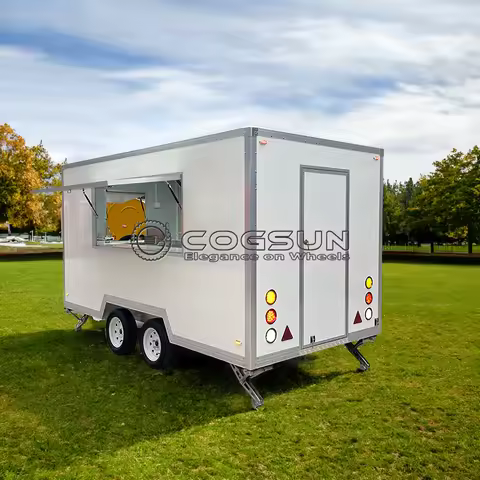 Fully Equipped Mini Food Truck for Tacos and Burgers American Standard Concession Trailer