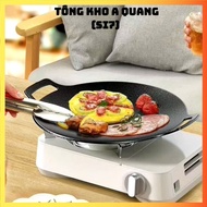 Cast iron pan SIZE 34, stone baking pan non-stick pan size 34 cm Korean non-stick stone pan chao da 