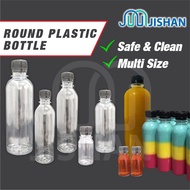 [1pc] 60/220/250/330/500ml Plastic Thick Bottle with Cap / PET Clear Round Juice Milk Tea Botol Plas