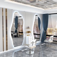 Influencer Perm Dyeing Hair Cutting Mirror Hair Salon Barber Shop Floor Mirror Table Mirror Hair Sal