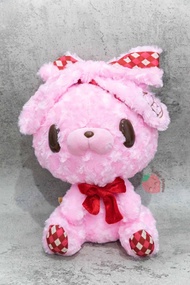 Chax GP 513 Hanyo Usagi Teddy Bunny Type Argyle Pink Plush Doll Taito