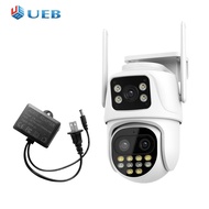 4K 8MP กลางแจ้ง PTZ กล้องวงจรปิด Icsee หน้าจอคู่เลนส์กล้องเครื่องบันทึกภาพกล้องวงจรปิด2ทางเสียงกล้อง