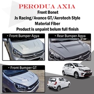 PERODUA AXIA 2014 -2020 JS RACING/ADVANCE GT/AEROTECH STYLE FRONT BONET-MATERIAL FIBER BODYKIT