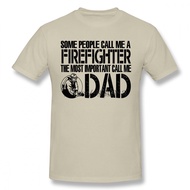 Firefighter Dad T-shirt For Men Plus Size Cotton Team Tee Shirt 4XL 5XL 6XL Camiseta XS-4XL-5XL-6XL