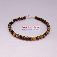 [HCM]Vòng tay nữ chuỗi đá mắt hổ loại 4mm cỡ nhỏ hàng handmade nhỏ thanh mảnh - moon store acc