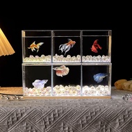 New Style Recommended✨Desktop Fish Tank Betta Fish Tank Home Small Fish Tank Aquarium Mini Creative Water-Free Lazy Fish Tank