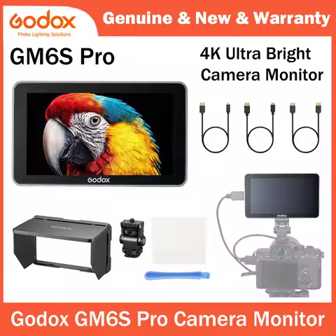Godox GM6S Pro 5.5" DSLR Camera Field Monitor 4K HDMI Ultra Bright Monitor 1920x1080 IPS Touch Scree