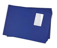 100 Royal Blue Window Envelopes, Azure Blue, C4-324 x 229 mm, Peel and Seal