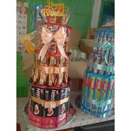 Snack Cake Tower Kado Ultah dengan Uang Tarik