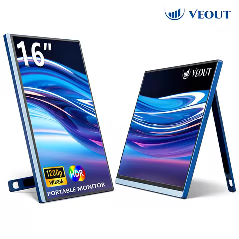 VEOUT 16inch inch 60HZ inch Gaming Portable Monitor for Laptop, 1200P Display LCD FHD External Secon