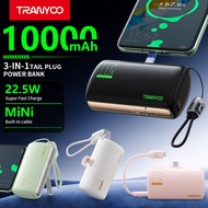 TRANYOO T-F29 10000mAh Mini Plug-in Type-C Power Bank 22.5W Fast  Built-in Stand C to Lightning 2-Wa