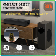 BERGARANSI Soundbar Bluetooth Active Speaker Stereo Bass Subwoofer 80W - speaker tv PC komputer bluetooth system subwofer  super full bass suara jernih terbaik