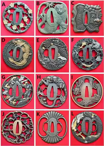 Beautiful Alloy Guard Tsuba Usually Used For Japanese Samurai Katana Sword Wakizashi Tanto Sword Kat