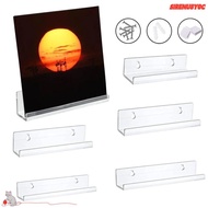 SIRENU8Y0C Record Display Stand, Wall Mounted Acrylic CD Shelf, Creative 4/7/12inch  Vinyl Record Ho