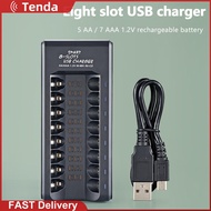 1.2V 8 Slot Electric Battery Charger for AA/AAA Ni-MH/Ni-Cd with LED Indicator