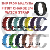 Fitbit Charge4 Charge4 SE Charge3 Charge3 SE Smart Watch Soft Silicone Replacement Band Strap (Black buckle)