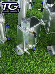 ถังพักน้ำ อลูมิเนียม ทรงแบบปากเฉียง V2 ขนาด 2x4 นิ้ว จาก TG-Racing ทรงหน้าโค้ง