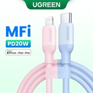 Ugreen สายเคเบิล USB C เป็น Lightning 1 เมตร - iPhone Lightning Cable MFi Certified PD 20W USBC Ligh