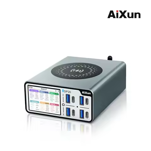 Aixun DP20 High Power Switched-mode Power Supply 2.4 Inch IPS HD Display Wired/Wireles Charging Desk