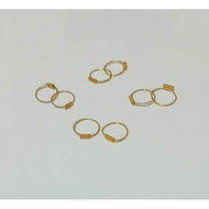 BABY GOLD EARRINGS PER GENIP (6K LIGHT GOLD)