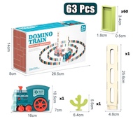 Đồ chơi trẻ em xe lửa điện domino tàu lửa điện domino cho bé chạy bằng pin tự động xếp domino kèm án