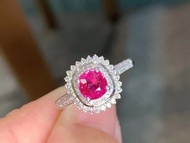 天然無燒粉色藍寶石戒指1.1克拉(藍寶石.紅寶石.碧璽.尖晶石)