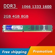 MLLSE RAM DDR3 2GB 4GB 8GB 1066mhz 1333mhz 1600MHZ PC3-8500U PC3-10600U PC3-12800U เดสก์ท็อปพีซี RAM หน่วยความจำ Memoria DIMM 2g 4g 8g