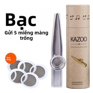 Bộ 5 Nhạc Cụ Kazoo Kim Loại - Dễ Dàng Học Sáo Đơn Giản Cho Mọi Lứa Tuổi Quà Tặng Kèm Phim