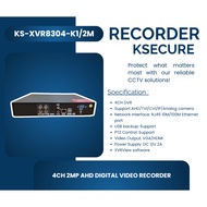 CCTV DVR 4CH/8CH/16CH (2MP/5MP) AHD DIGITAL VIDEO RECORDER - KSECURE