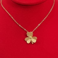 Citigems 999 Pure Gold Three Leaf Clover Necklace