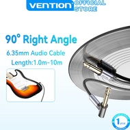 Vention 6.35mm Audio Cable Right Angle to Straight Male to Male Instrument 6.5mm Guitar Cable For El