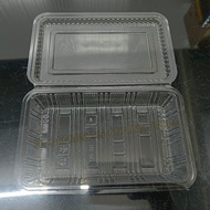 GO - 3H  GC - PACK Plastic Tray [ 100pcs± ] Bakery Disposable Plastic Clear Food Box - Bekas Makanan