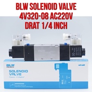 BLW Solenoid Valve 4V320-08 4V320 - 08 AC 220V Thread 1/4" 1/4 inch AC220V AC220 Direct Valve For Pn