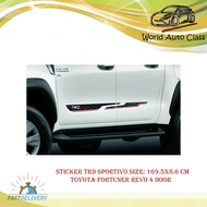 sticker TRD ติด ข้างประตู 4 ประตู (ตามรูป) Sticker TRD sportivo toyota fortuner Revo 4 Door 2017 +