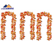 Fall Garland Halloween Fall Decorations 3D Pumpkin Fall Lights Leafed Battery Operated