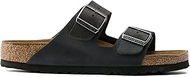 Women's Arizona 2-Strap Soft Cork Footbed Sandal Black 38 Medium EU