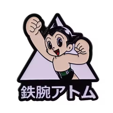 Japanese Astro Boy Enamel Pin Anime Cartoon Super Robot Brooch Metal Badge
